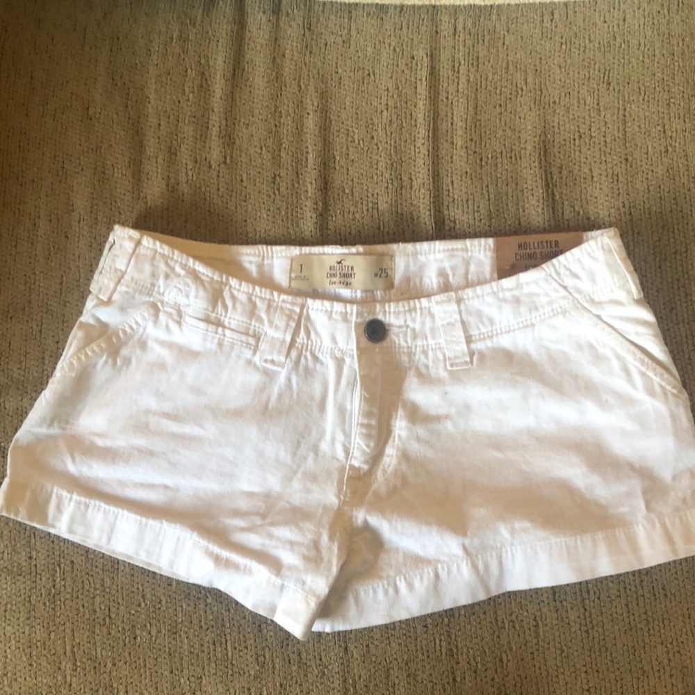 Hollister white low rise shorts